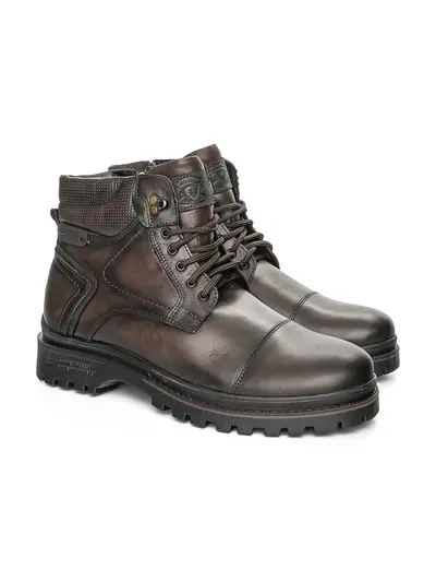 Ботинки коричневые с отрезным носком